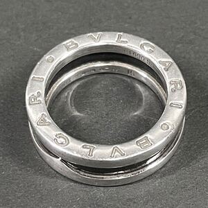 【ブルガリ】基準内 BVLGARI 指輪 B-ZERO1 セーブザチルドレン サイズ51 リング 約10号 シルバー925×セラミック メンズ レディース 伊製