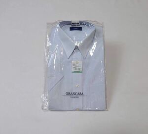 (未使用) CUFFS // GRANCASA COLLECTION / 吸水 速乾 半袖 ティアドライ シャツ・ワイシャツ (白) サイズ 37-S