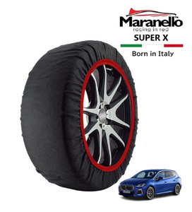 Maranello正規品 スノーソックス BMW 2シリーズ 218i アクティブツアラー 3BA-62BX15 フロント 205/60R17 17インチ SUPER X 布製 チェーン