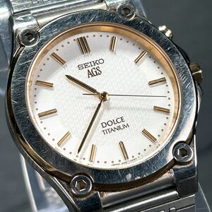 SEIKO セイコー DOLCE ドルチェ AGS TITANIUM チタニウム 4M21-0A30 腕時計 オートクオーツ 発電式 アナログ ゴールド 動作確認済み