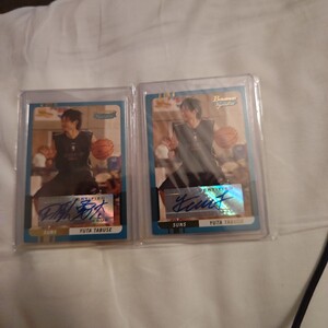 超激レア 04-05 Bowman Sig YutaTabuse 田臥勇太 SSP RC 1st漢字auto 直筆サイン2枚セット ＃103 Suns NBA レジェンド 1stNBA日本人選手 