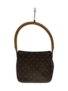 LOUIS VUITTON◆ルーピングMM_モノグラム・キャンバス_BRW/PVC/BRW//