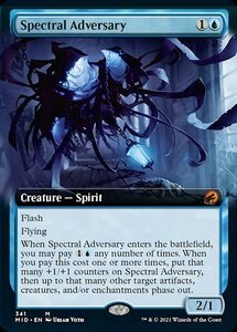 MTG ■青/英語版■ 《幽体の敵対者/Spectral Adversary》▲拡張アート▲ イニストラード 真夜中の狩り