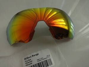 POLARIZED刻印入り！★ オークリー EVゼロ レンジ用 偏光レンズ EVZero Range FIRE RED Color polarized EV Zero Range 