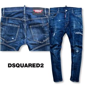 送料無料 雑誌『Safari』掲載 20ss DSQUARED2 ディースクエアード TIDY BIKER JEAN S74LB0714 バイカー ストレッチ ジーンズ 46