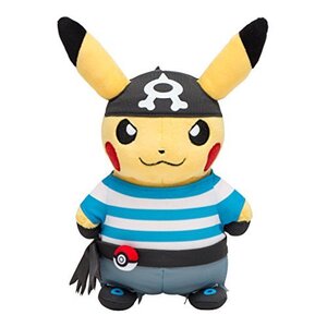 【中古】 ポケモンセンターオリジナル ぬいぐるみ 団員ごっこピカチュウ アクア団