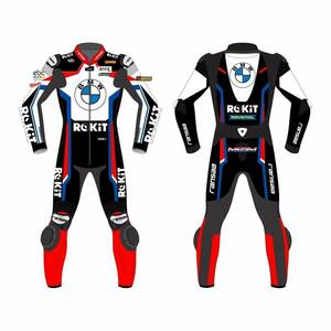 海外 高品質　送料込み MICHAEL VAN WSBK BMWモトラッド MOTORRAD レザーレーシングスーツ　サイズ各種　パンチングレプリカ カスタム12