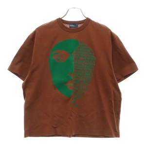 kolor カラー 24AW Graphic Print Tee フロント グラフィックプリント クルーネック半袖Tシャツ 24WCL-T09207-B ブラウン レディース