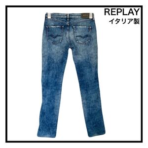 REPLAY　デニムパンツ　イタリア製　メンズ　ワンオッシュ加工　カジュアル