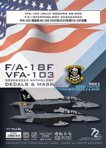 ◆◇GALAXY MODEL【G72055】1/72 F/A-18F VFA-103ジョリー・ロジャース アンソロジー2019＆2020デカール&マスクセット(アカデミー用)◇◆