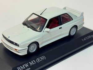 ▽ Minichamps ミニチャンプス 1/43 BMW ビーエムダブリュー M3 (E30) 1987 ホワイト LHD 左ハンドル 430020304