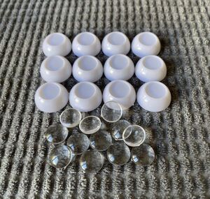 【送料無料】ドール用アクリルアイ 透明キット22mm　6点セット★ No.826