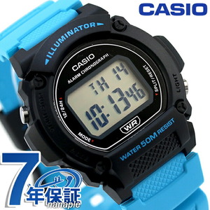 カシオ CASIO クォーツ 電池式 W-219H-2A2V スタンダード 海外モデル メンズ 腕時計 ブランド カシオ casio デジタル ブラック ブルー 黒