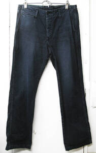 Yohji Yamamoto JEANS DARK NAVY INDIGO DENIM PANTS 4 ヨウジヤマモト ジーンズ インディゴ 暗めの紺 パンツ 美品 4 ワイズフォーメン 