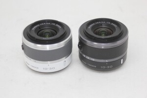 【レンズ2点まとめ売り】Nikon 標準ズームレンズ 1 NIKKOR VR 10-30mm f/3.5-5.6 ブラック ホワイト #0093-1187