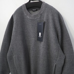 新品 定価92400円 アンダーカバー 特殊 凹凸 編み ニット グレー 3 メンズ M L XL 2XL UNDERCOVER ポケット セーター クルーネック 丸首