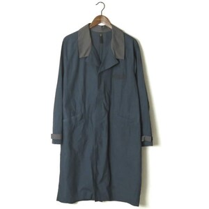 RYU リュー 日本製 COTTON CHESTER COAT コットンチェスターコート 4 ネイビー ステン タイプライター アウター ☆☆mc55983