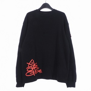 エクストララージ X-LARGE GRAFFITI KIDS THERMAL L/S TEE グラフィック キッズ サーマル Tシャツ 長袖 M ブラック 101241011027