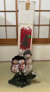 中古　1円スタート　クリスマスセット　クリスマスツリー 210cm 雪だるま　3つ　ミニクリスマスツリー まとめ売り　現状品