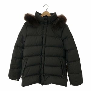 MONCLER モンクレール G32-003 ダウンジャケット ダウンコート アウター サイズ0/XS ブラック ペッパージャパン社 茶タグ ファー