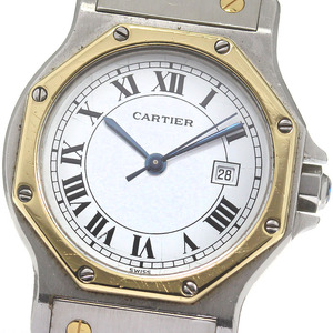 訳あり カルティエ CARTIER 81037288 サントスオクタゴンLM デイト 自動巻き ボーイズ _829408