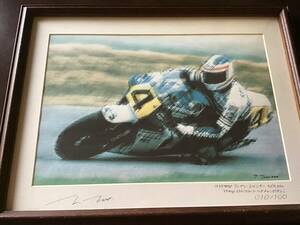 フレディ・スペンサー （1985WGP ワールドチャンピオン）絵 レーシングライダー Freddie Spencer 10/100