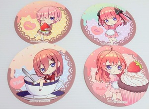 【新品】五等分の花嫁 and GALLERY アンドギャラリー カフェ コースター4枚 一花 二乃 三玖 五月