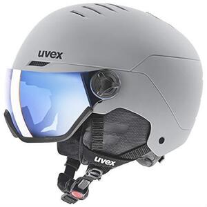 ● uvex(ウベックス) スキースノーボードバイザーヘルメット ダイヤル式サイズ調整 眼鏡使用可能 wanted visor ライノーマット 54-58 cm