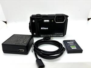 ☆良品☆NIKON ニコン　coolpix W300 ブラック コンパクトデジタルカメラ　#3044###