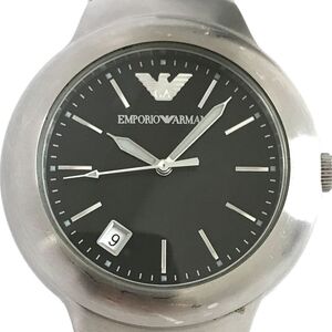 美品 EMPORIO ARMANI エンポリオアルマーニ 腕時計 AR0802 クオーツ アナログ カレンダー ラウンド コレクション ウォッチ 動作確認済み