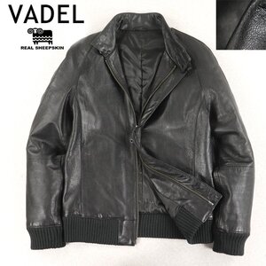 ★相場価格￥99,000- ★美品★VADEL★バデル★山羊革★ゴートスキン★レザーブルゾン★ブラック★M★中綿入り★