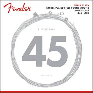 単品 ミディアム Fender エレキベース弦 7250 Bass Strings, Nickel Plated Steel, L