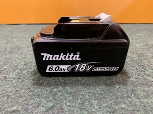 中古[10回充電] Makita マキタ 18V 6.0Ah 純正 リチウムイオンバッテリー 残量表示付 BL1860B