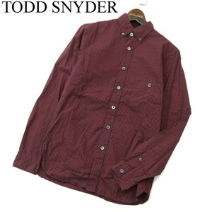 TODD SNYDER トッドスナイダー 通年★ 長袖 ボタンダウン ギンガム チェック シャツ Sz.XS　メンズ　A3T09990_9#C