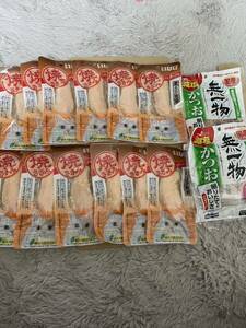 いなば 焼ささみ かつお味 1本 12個」および「はごろも 無一物減塩かつおけずりぶし 1gx24