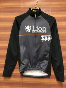 IM799 リオンドカペルミュール Lion de KAPELMUUR 長袖 サイクルジャージ S 黒 裏起毛