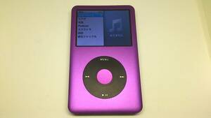 美品 iPod classic (160GB→SSD 512GB 大容量化) パープルブラック (外装一式 バッテリー等 新品) 第7世代 本体