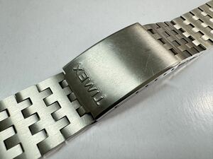 タイメックス 腕時計のベルト 中古 TIMEX ブレス バンド ベルト ステンレスベルト ブレスレット stainless steel 19mm幅 金属ベルト　は2-3