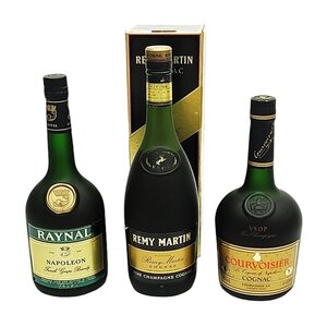 ZE859 ◎2古酒 REMY MARTIN VSOP COURVOISIER RAYNAL NAPOLEON セット まとめ売り コニャック ブランデー レミーマルタン クルボワジェ