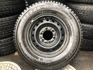 買得 ブリヂストン ブリザックREVO969 スタッドレス 195/80R15 107/105 LT 3型ホイールキャップ付 J15*6J 6穴 139.7 4本 ハイエースなど