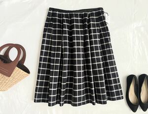 ◆マーガレットハウエル　MARGARET　HOWELL　未使用品　リネン　チェック　スカート