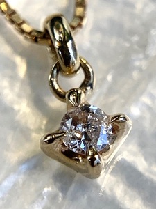 『ageteアガット』K18ダイヤネックレス　0.05ct　1.65g