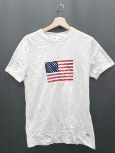 ◇ Dickies ディッキーズ 国旗 プリント 半袖 Tシャツ カットソー サイズS ホワイト レディース P