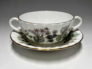 【瑞】ロイヤルウースター ROYAL WORCESTER LAVINIA　スープカップ　小皿