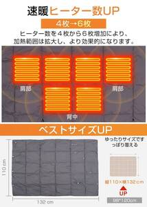 USB給電式電気毛布 ポータブル仕様 5WAY対応