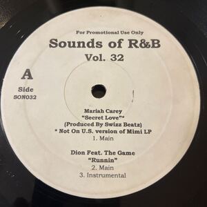 Sounds of R&B Vol.32/レコード/中古/Mariah Carey/Secret Love/Dino feat.The Game/Runnin/Toni Braxton/The Pussycat Dolls/Busta Rhymes