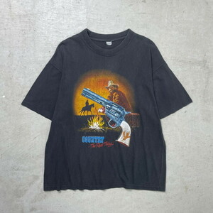 00年代 USA製 COUNTRY THE Real Thing プリントTシャツ カウボーイ メンズL相当