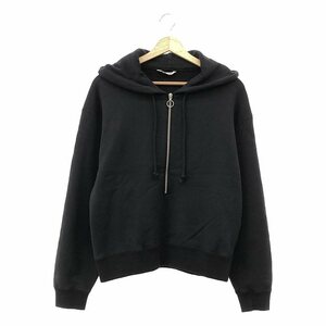 AURALEE / オーラリー | 2023SS | SMOOTH SOFT SWEAT HALF ZIP P/O PARKA パーカ | 0 | ブラック | レディース