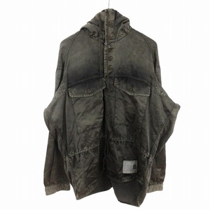 ミハラヤスヒロ MIHARA YASUHIRO 24SS アノラックシャツ ANORAK LS SHIRTS パーカー 長袖 フード コットン A12SH074 グレー 44 XS位 メンズ