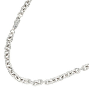 クロムハーツ Chrome Hearts 18K PAPER CHAIN ペーパーチェーン サイズ:18inch ホワイトゴールドネックレス 中古 SJ02